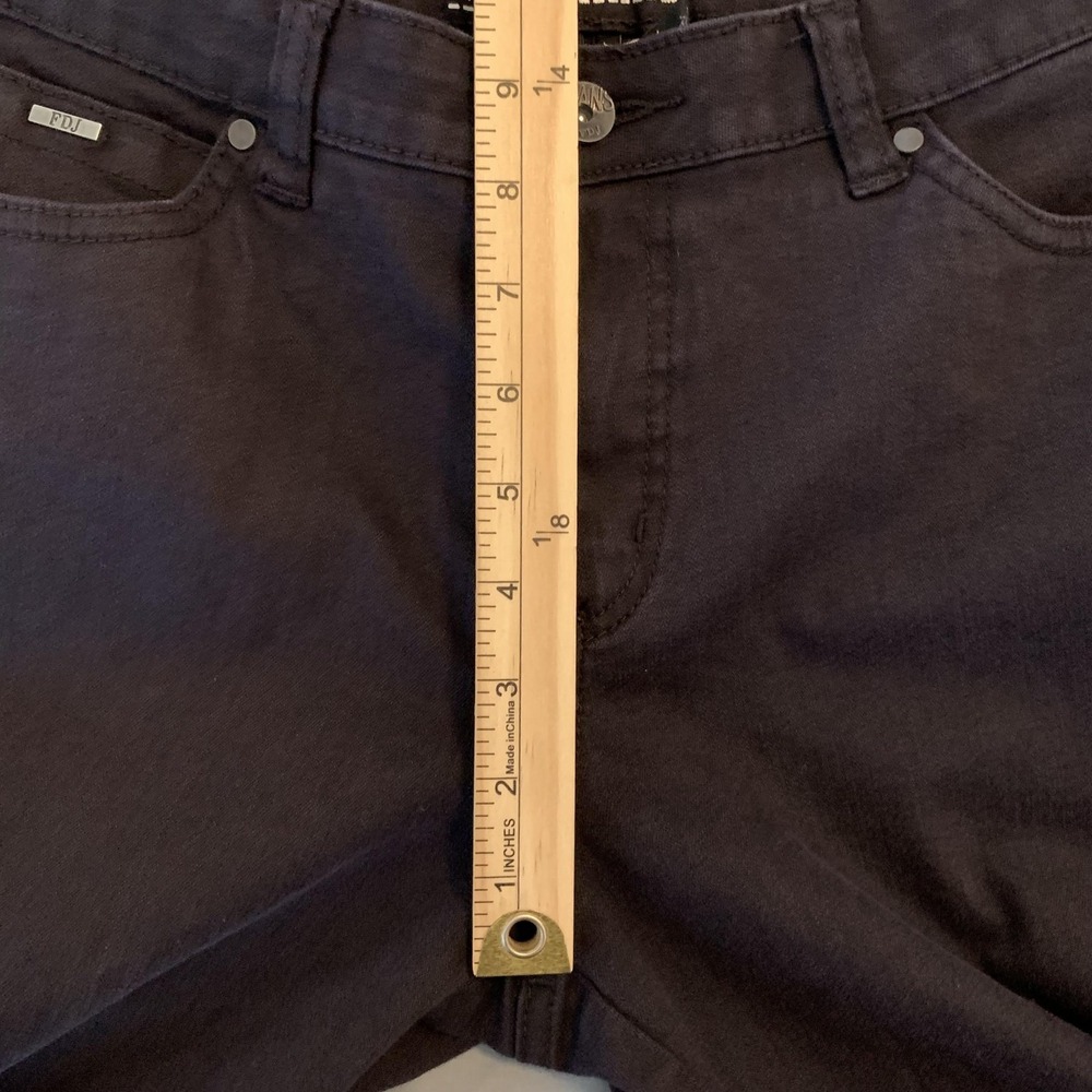 FDJ French Dressing Olivia Straight‎ Jeans Womens 12P Petite Brown Mid Rise - Picture 6 of 11